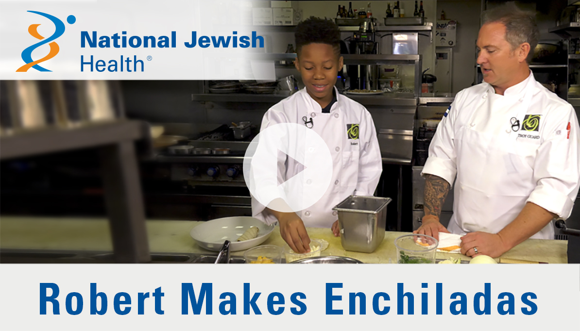 robert makes enchiladas video