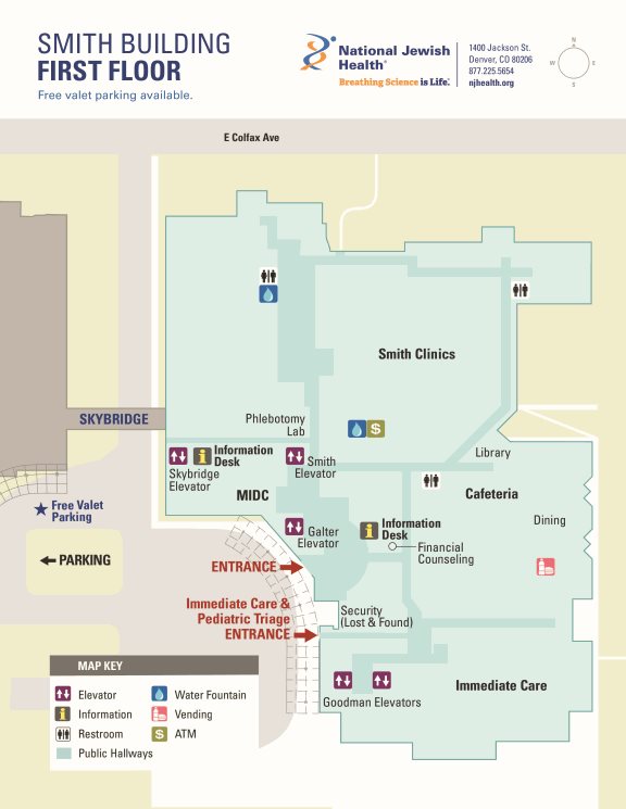 National Jewish Health Campus & Building Maps