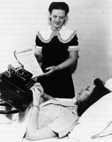 Vocational training began while the patient was still bedridden.