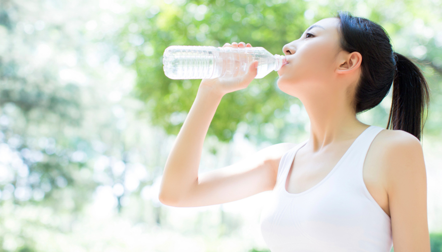 Woman drinking water