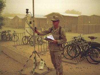 Meehan in a dust storm
