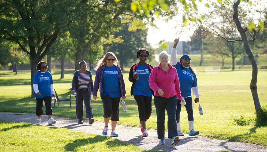 Group of women participating in Walk with a Doc